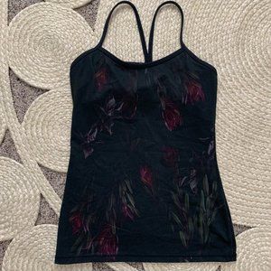 Lululemon Power Y Tank floral print Size 6